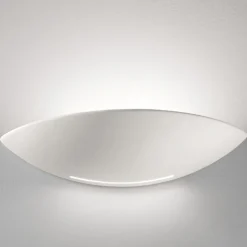 Isyluce shell applique di gesso bianca