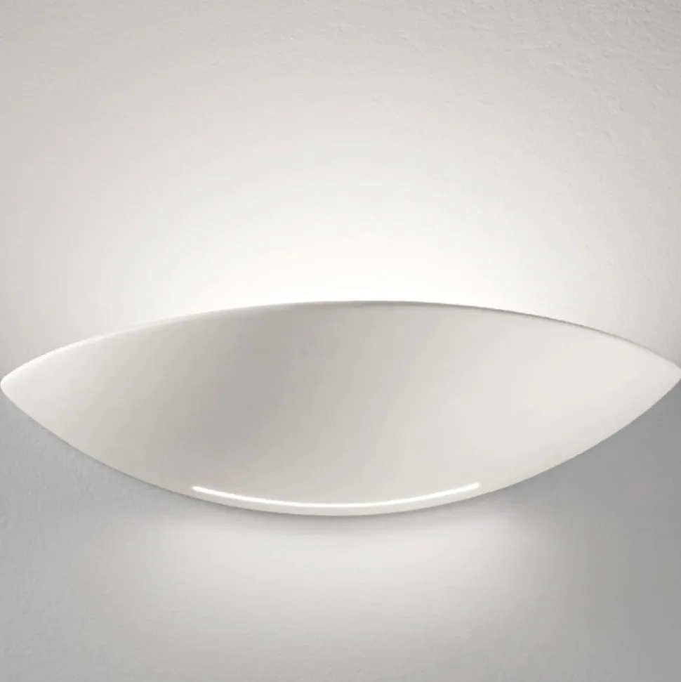 Isyluce shell applique di gesso bianca