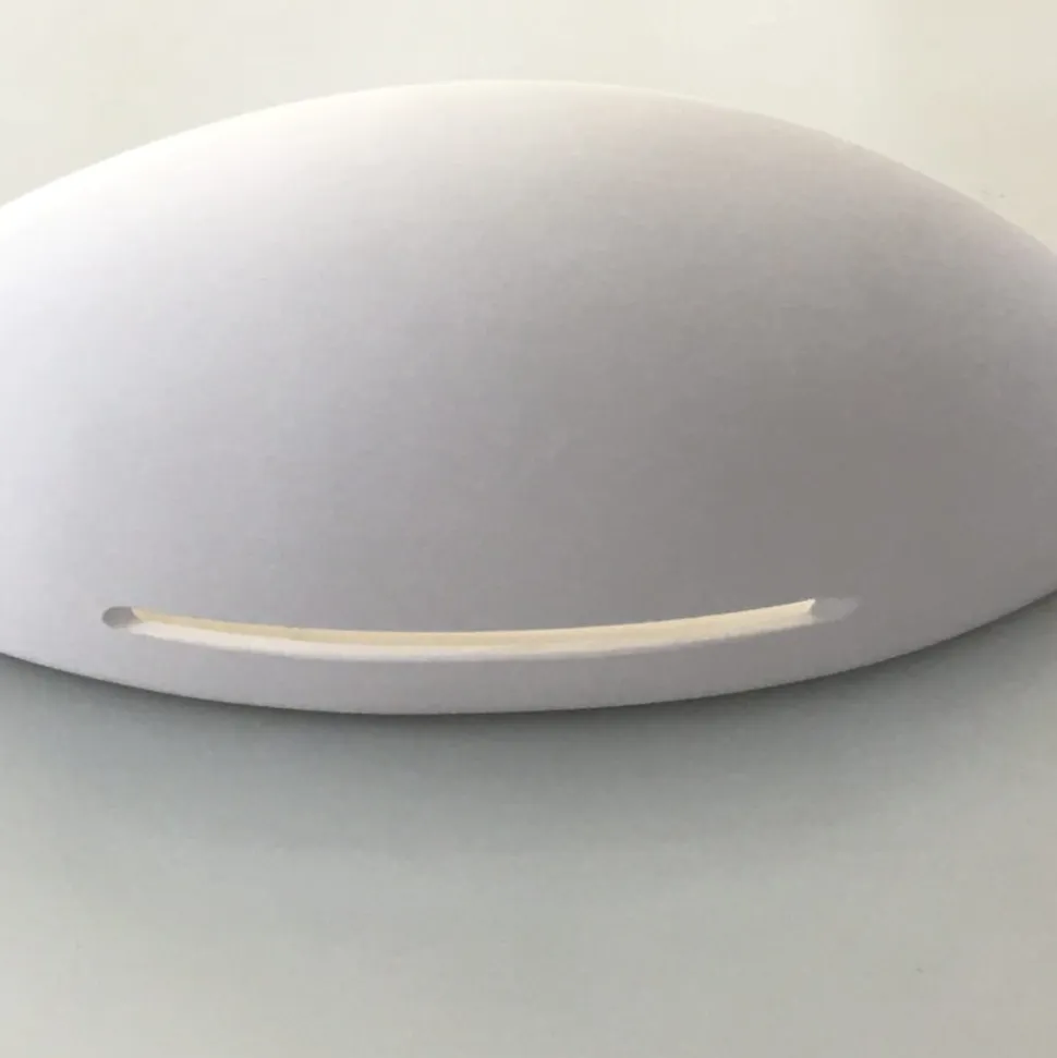 Isyluce shell applique di gesso bianca