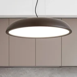 Isyluce zenal lampadario da cucina marrone led 55w 3000k 4000k dimmerabile