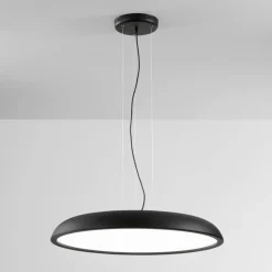 Isyluce zenal lampadario nero per cucina led 108w 3000k 4000k dimmerabile