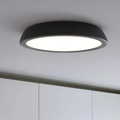 Isyluce zenal plafoniera per cucina led 3000k 4000k dimmerabile nera rotonda