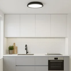 Isyluce zenal plafoniera per cucina led 3000k 4000k dimmerabile nera rotonda