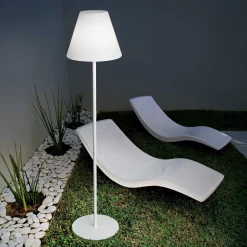 Itaca pt1 ideal lux piantana da esterno paralume cono bianca