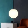 Jugen miloox lampada a sospensione sfera vetro nero