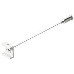 Kit sospensione bianco binari sospesi trifase 1 cavo acciaio 2m con bloccacavo incluso gea luce