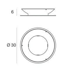 Kit staffa fissaggio a pavimento sistema antifurto per lampada linea light sfera 38cm