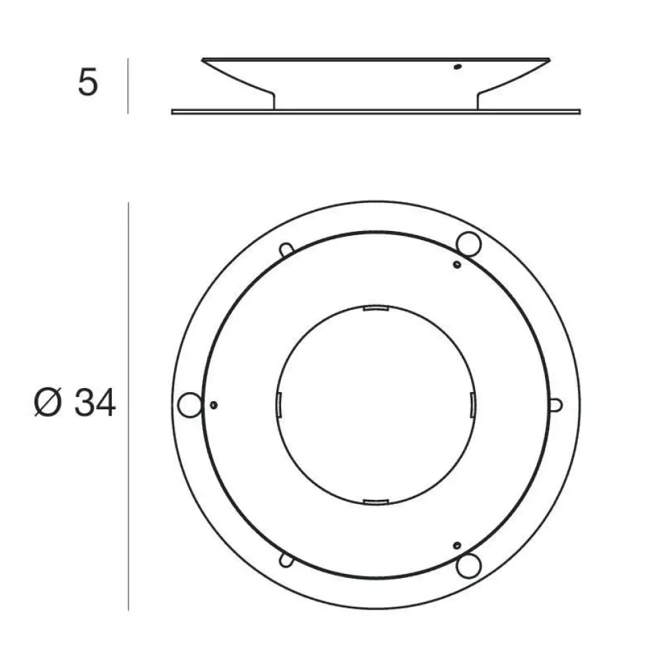 Kit staffa per fissaggio a terra per lampada per sfera 55cm