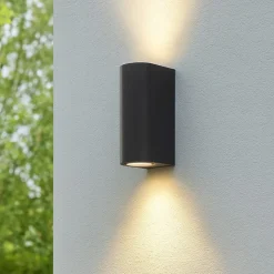 Lampada applique per esterno moderna antracite isyluce biemissione