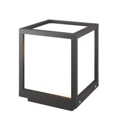 Lampada da appoggio per esterno cubo antracite