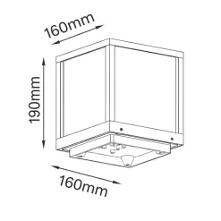 Lampada da appoggio per esterno cubo antracite