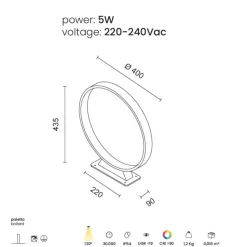 Lampada da esterno giardino antracite led 5w 4000k ondaluce mirta ip54