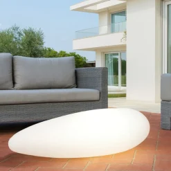 Lampada da esterno giardino sasso bianco