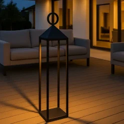 Lampada da esterno led portatile lanterna antracite