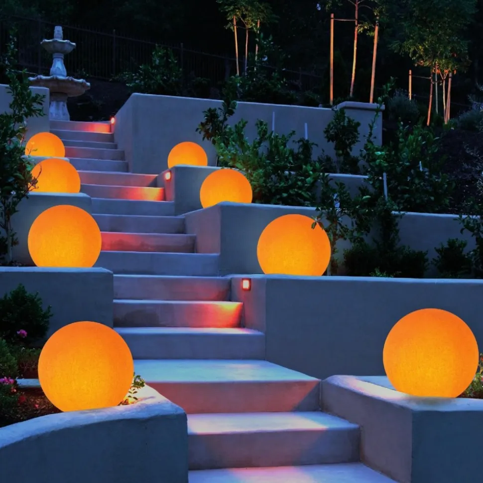 Lampada da esterno sfera 55cm ip65 da giardino ligneo linea light oh! mars