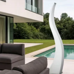 Lampada da giardino 168cm bianca per esterno design moderna