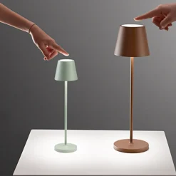 Lampada da tavolino alta 39cm portatile diva sabbia perenz