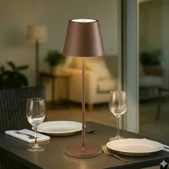 Lampada da tavolino corten diva 39cm perenz illuminazione portatile