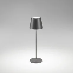 Lampada da tavolino grigio scuro diva 39cm per ristoranti portatile
