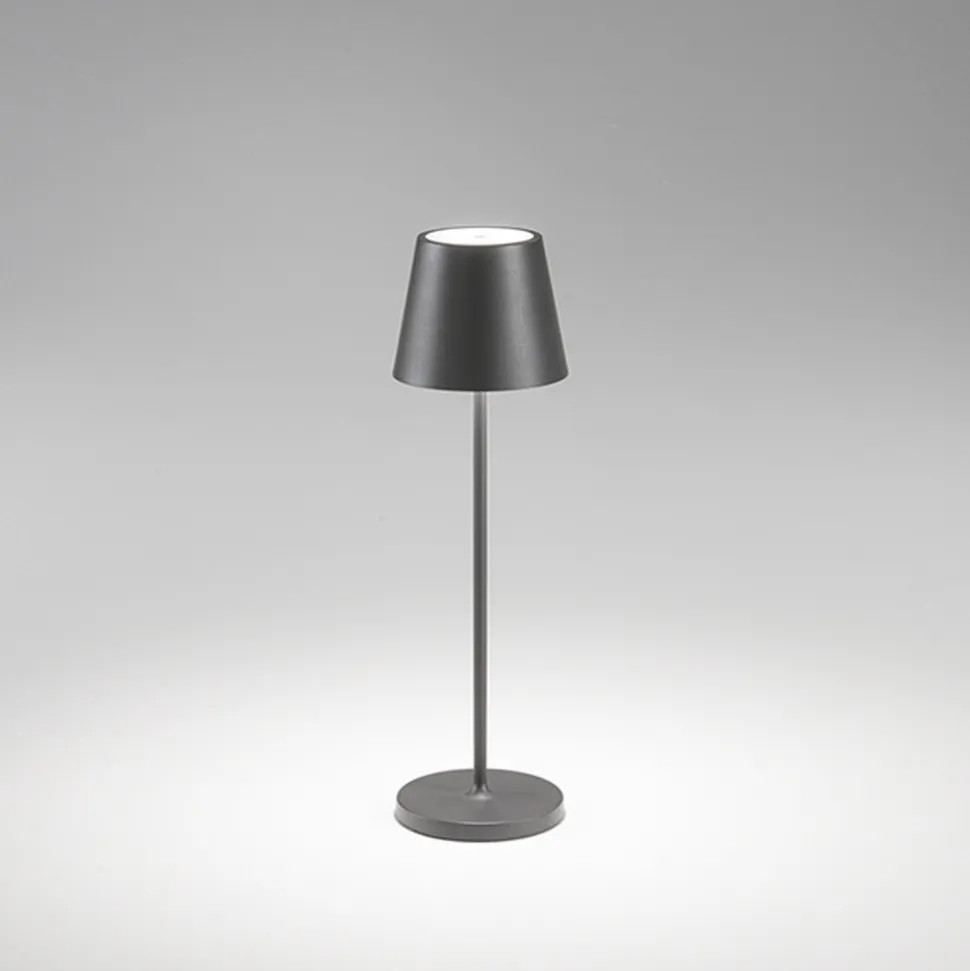 Lampada da tavolino grigio scuro diva 39cm per ristoranti portatile