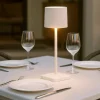 Lampada da tavolino grigio senza fili per esterno ristorante
