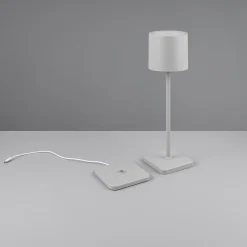 Lampada da tavolino grigio senza fili per esterno ristorante