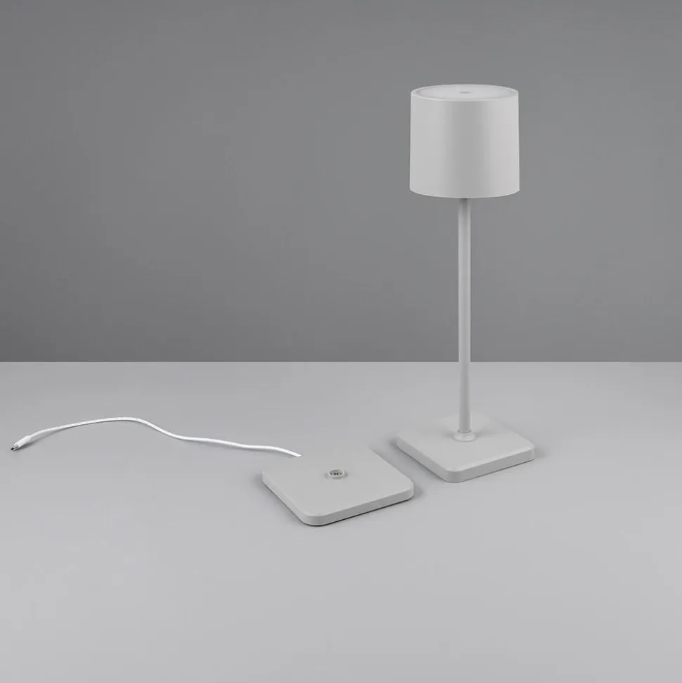 Lampada da tavolino grigio senza fili per esterno ristorante