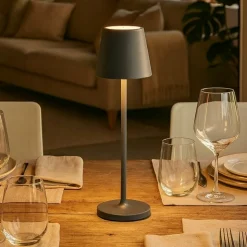 Lampada da tavolino h 28 cm minidiva grigio scuro perenz illuminazione