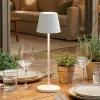 Lampada da tavolino h28 cm minidiva bianco portatile per ristoranti