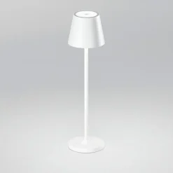 Lampada da tavolino h28 cm minidiva bianco portatile per ristoranti