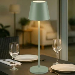 Lampada da tavolino h 39cm verde salvia diva perenz per esterno