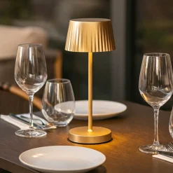 Lampada da tavolino per esterno oro led 3w 3000k ondaluce lt macao