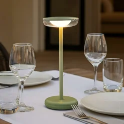 Lampada da tavolino per esterno portatile verde salvia soap perenz