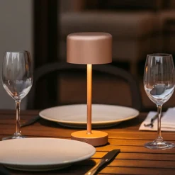 Lampada da tavolino per ristorante senza fili marrone caffe per esterno