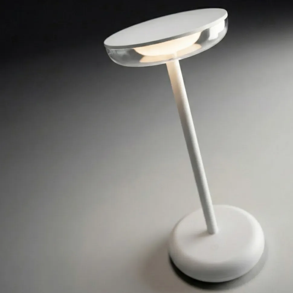 Lampada da tavolino portatile per esterno bianca soap perenz