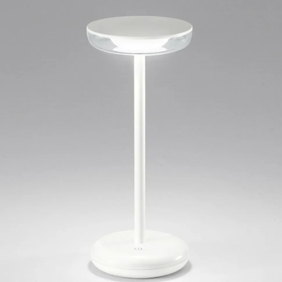 Lampada da tavolino portatile per esterno bianca soap perenz