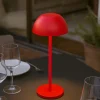 Lampada da tavolino portatile senza fili rossa led moderna