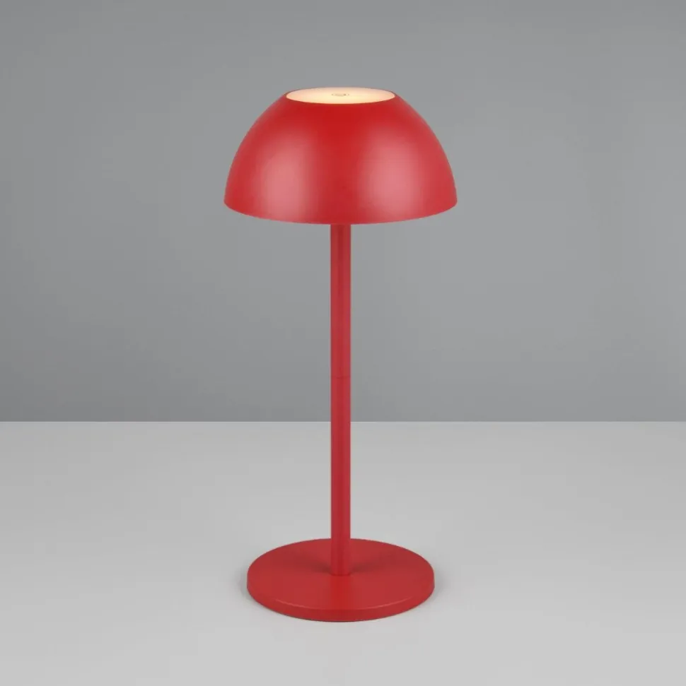 Lampada da tavolino portatile senza fili rossa led moderna