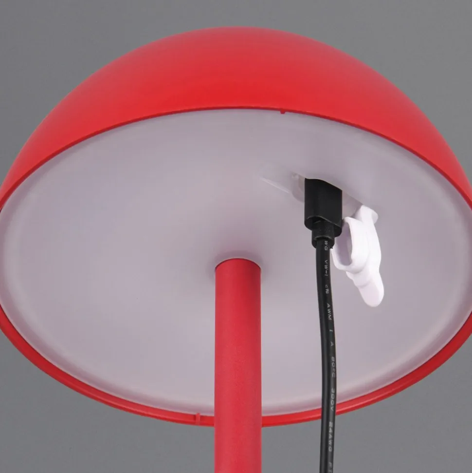 Lampada da tavolino portatile senza fili rossa led moderna