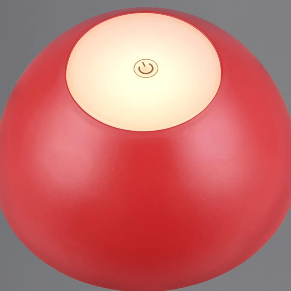 Lampada da tavolino portatile senza fili rossa led moderna