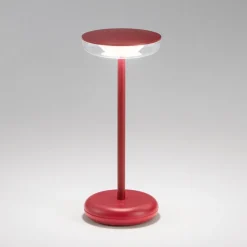 Lampada da tavolino rossa portatile ricaricabile led soap perenz