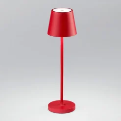 Lampada da tavolino rossa minidiva h28 cm perenz illuminazione
