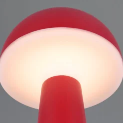 Lampada da tavolino rossa portatile ricaricabile led