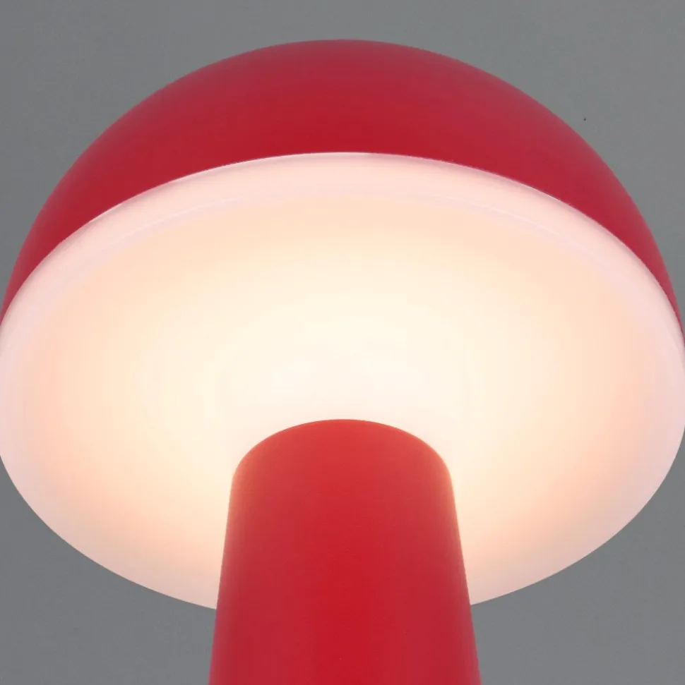 Lampada da tavolino rossa portatile ricaricabile led