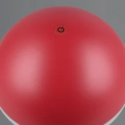 Lampada da tavolino rossa portatile ricaricabile led