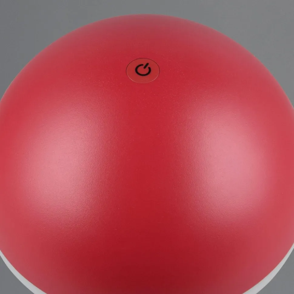 Lampada da tavolino rossa portatile ricaricabile led
