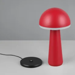 Lampada da tavolino rossa portatile ricaricabile led