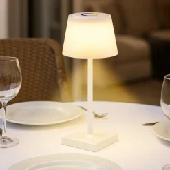 Lampada da tavolino senza fili led cct rgb dimmerabile bianca
