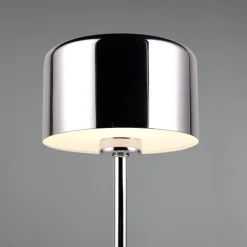 Lampada da tavolino senza fili cromata ricaricabile portatile