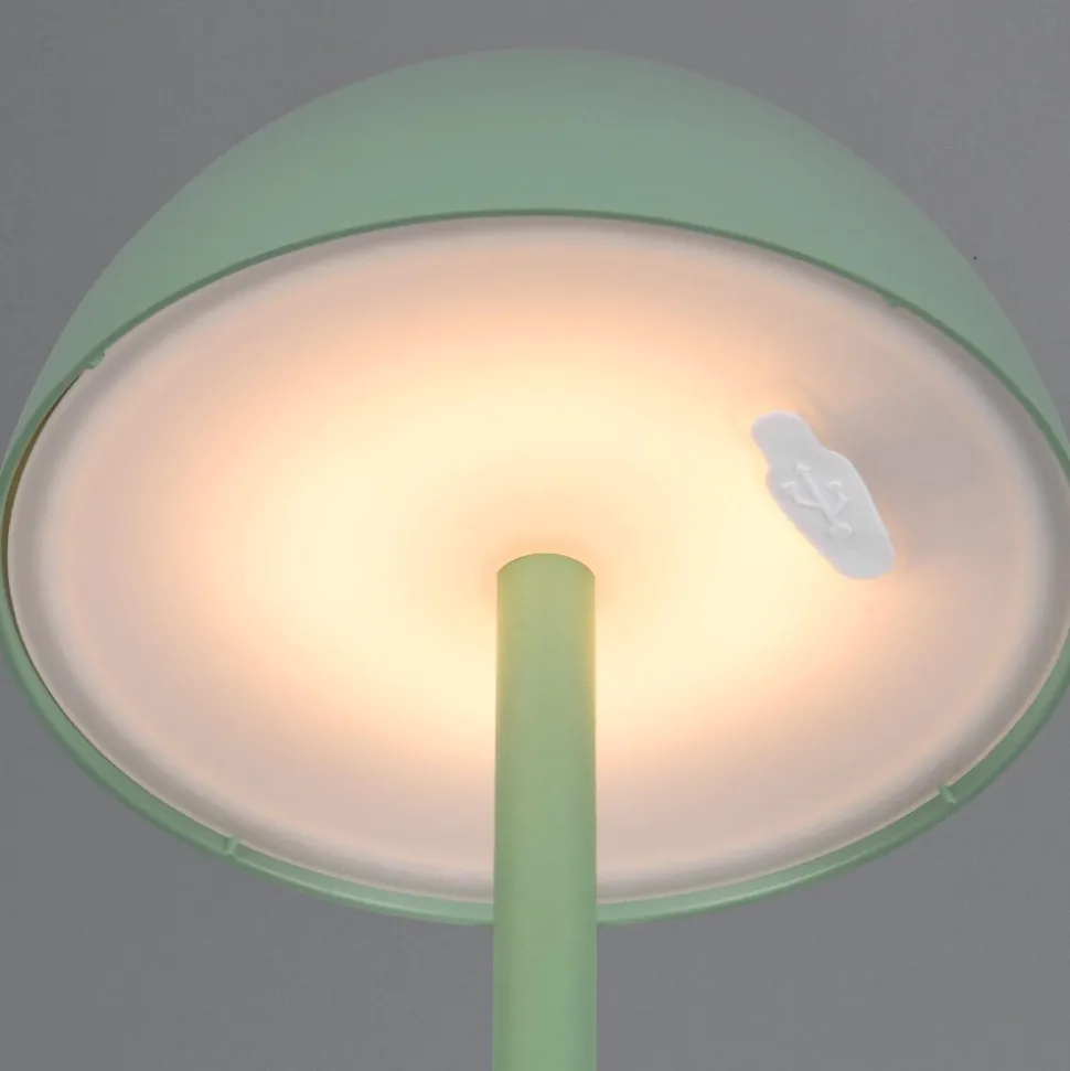 Lampada da tavolino verde pistacchio portatile senza fili per esterno